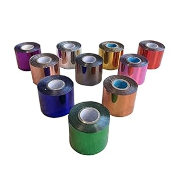 Amazon.co.jp: 1巻5cmx120M 10色箔押し金箔熱転写ナプキン箔押し